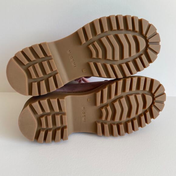 M. Gemi The Alpi Boot Womens Muted Pink Suede Lug‎ Shearling Ankle Size 8 Nwob - Picture 7 of 8